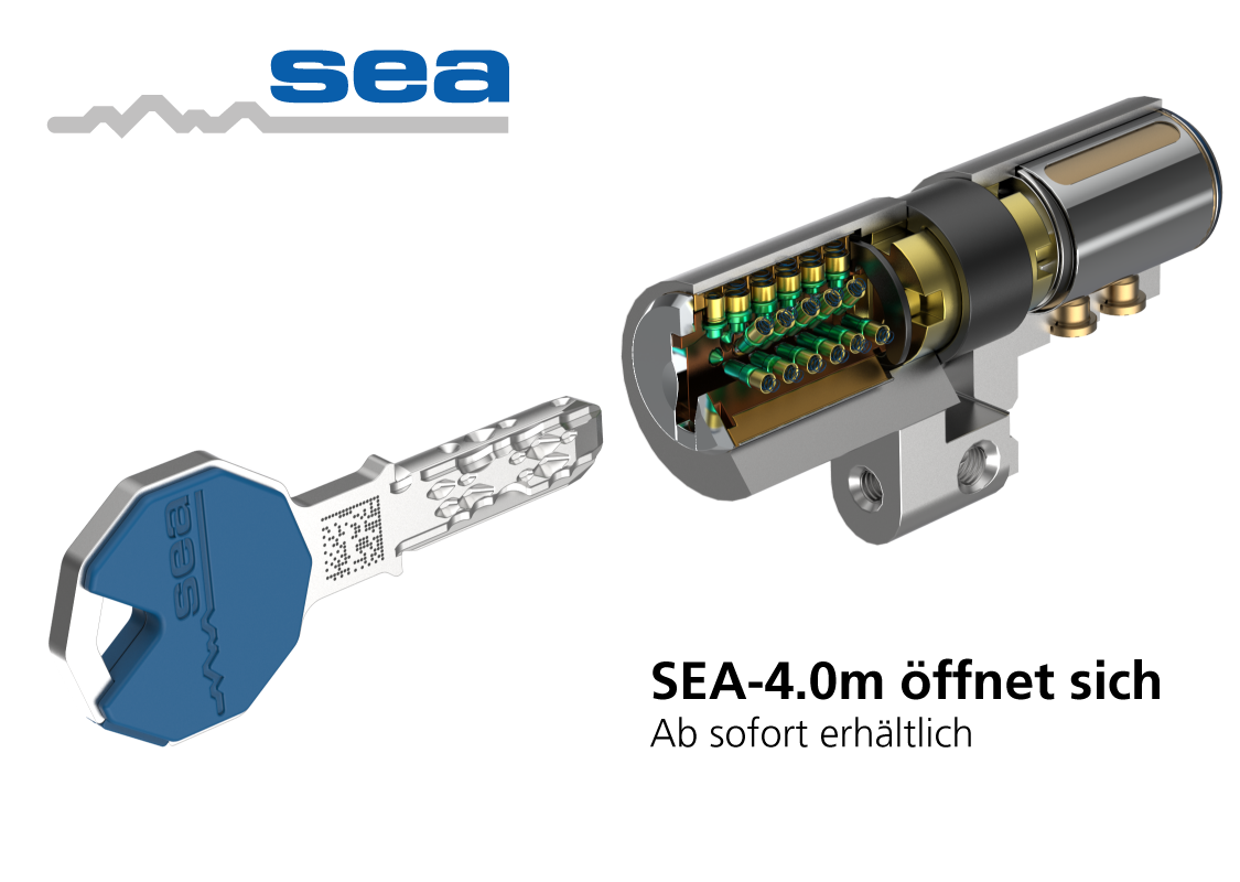 SEA-4.0m Schlüssel und Zylinder im Schnitt – ab sofort erhältlich